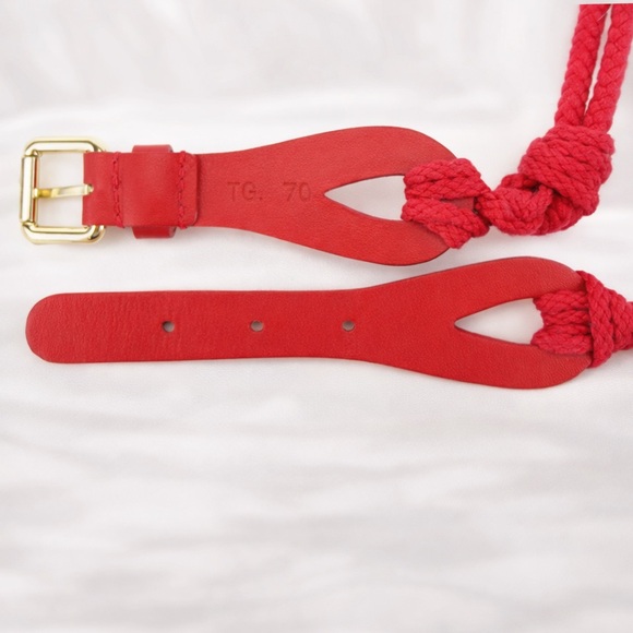 RED VALENTINO red/gold leather belt main image 4